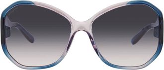Ferragamo Salvatore Ferragamo Blue Butterfly Ladies Sunglasses SF942S 431 61