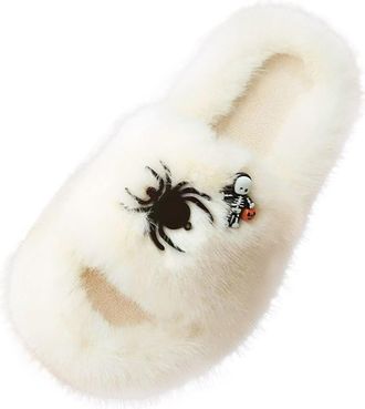 Generic Slippers Women Womens Autumn And Winter Fashion Solid Color Open Toe Thick Sole Cozy Clogs Home Casual Comfortable Outdoor For Her Halloween Design Co