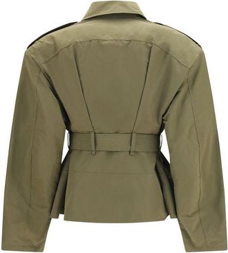 Alexander McQueen Womens Bicolor Cotton Full-Length Jacket Clothing