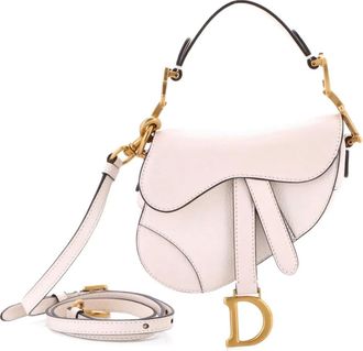 Dior Saddle Handbag with Strap Leather Micro shoulder bag