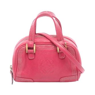 Loewe Pre-owned Handbags, female, Pink, Size: ONE SIZE Pre-owned Amazona Leather 2way Handbag