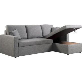 Habitat et Jardin Divano angolare trasformabile/reversibile con cassapanca Alain II - 3 posti - Grigio chiaro