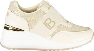 Laura Biagiotti Beige Damesneaker met Platform - Dames - Sneakers - Beige - 40 EU - Polyester - Schoenen