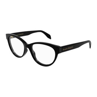 Alexander McQueen AM0359O001 Cat-Eye Full-Rim Eyeglasses - Black