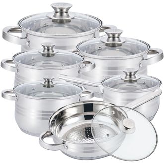 Herzberg Herzberg Juego De Utensilios De Cocina De Acero Inoxidable De 12 Piezas