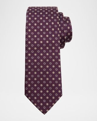 Giorgio Armani Men & apos;s Filled Polka Dot Silk Tie