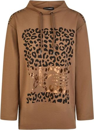 Doris Streich Sweatshirt van katoenmix - Heren - Longsleeves - Bruin - S - Katoen - Tops