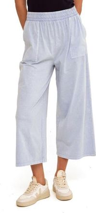 Threads 4 Thought Alva Mineral Wash Pull-On Wide Leg Capri Pants in High Tide at Nordstrom, Size X-Large