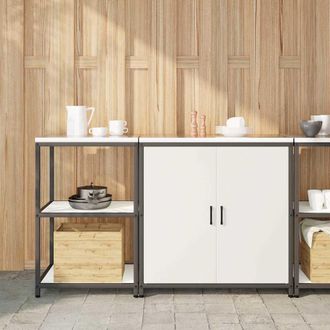 vidaXL Juego De Almacenamiento De Cocina Con Estante 2 Pcs Acero