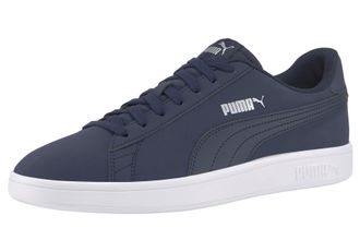 Puma Sneaker PUMA Puma Smash v2 Buck, Gr. 37, blau (dunkelblau), Synthetik, Schuhe Sneaker