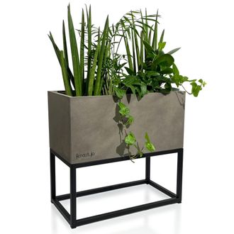 OEM Soporte Para Flores Loft Fiorino, Gris, 42x22x40 Cm