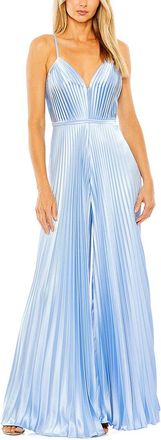 Mac Duggal Pleated Wide-Leg Jumpsuit