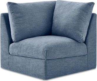 Castlery Slipcover Storage Corner Sofa - Blue | Agnes by Castlery