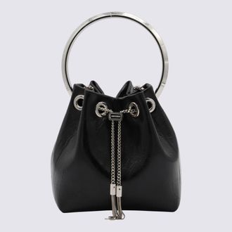 Jimmy Choo London Black Leather Top Handle Bag