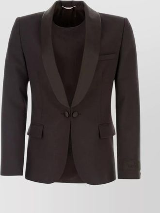Valentino Garavani padded shoulders wool blazer