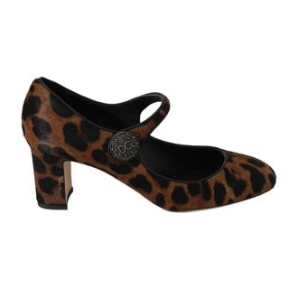 Dolce & Gabbana Leopard Print Mary Jane Pumps - female - Dolce & Gabbana - Pumps - Brown - 3 UK - Shoes