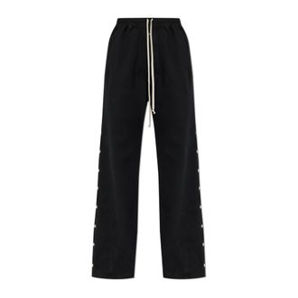 Rick Owens Sweatpants, female, Black, Size: M Wide Pusher Pants