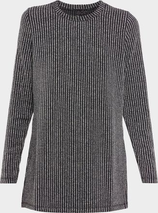 Johnny Was Jenna Metallic Rib Knit Tunic