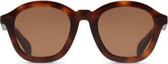 Celine CL40017I53E Round Havana Sunglasses - Brown