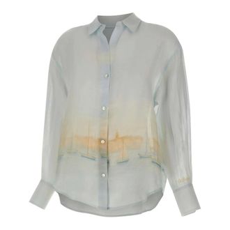 MC2 Saint Barth Shirts, female, Blue, Size: XS Cristal Shirt