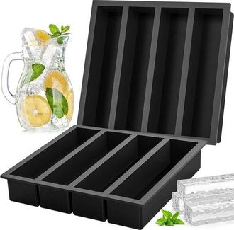 OEM 2 Piezas, Bandejas Grandes De Silicona Para Cubitos De Hielo, Para Whisky, Whisky, C&oacute;cteles, Bandeja De Silicona Reutilizable Libre De Bpa