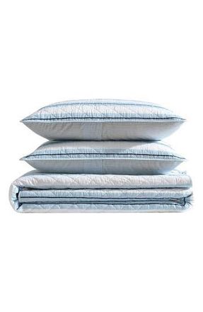 Nautica Tim Stripe Reversible Cotton Comforter & Sham Set in Blue Multi at Nordstrom Rack, Size Twin