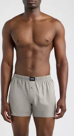 BOSS 2-Pack Knit Cotton Boxers in Black Grey Combo at Nordstrom, Size Xx-Large