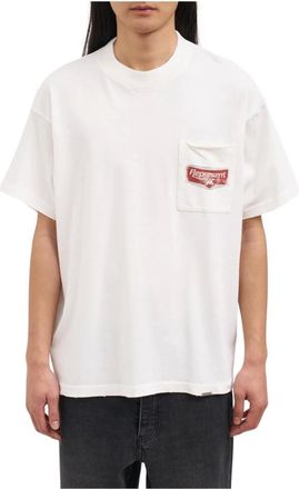 Represent Camiseta Gr&aacute;fica Vintage con Bolsillo - Tops - Hombre - Blanco - M