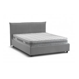 Talamo Italia Talamo Italia - Cama Matrimonial Ilenia, Cama Contenedor Con Revestimiento De Tela, 100% Made In Italy, Apertura Frontal, Con Colch&oacute;n De Cm 160x200 In