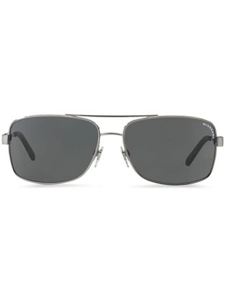 Burberry Sunglasses Zonnebril met rechthoekig montuur - Zilver