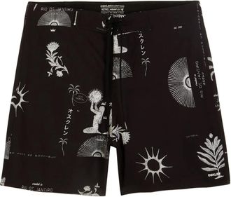 Osklen 1989 surf bermuda shorts - men - Polyester - 40 - Black
