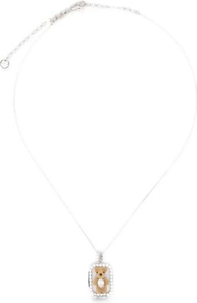 Yvmin Inlaid Mini Bear Pendant Necklace
