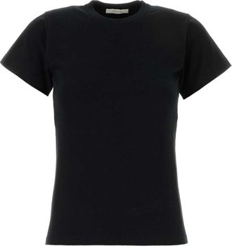 The Row Black Crew Neck T-Shirt