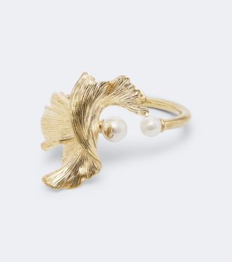 Jimmy Choo London Wave embellished cuff bracelet