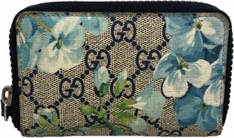 Gucci Blue Navy Pvc Coin Purse/Coin Case (Pre-Owned)