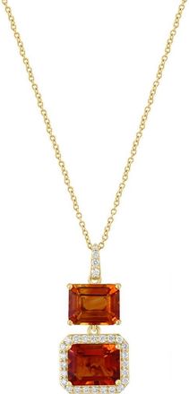 Effy 14K Yellow Gold Diamond & Citrine Tiered Pendant Necklace in 14K Gold at Nordstrom
