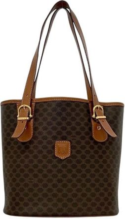 Celine Brown Pvc Leather Tote Bag (Pre-Owned)
