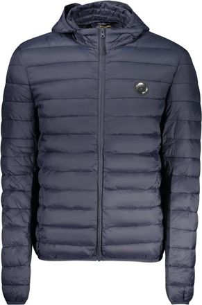 Cavalli Jacket met lange mouwen en capuchon - Heren - Winterjassen - Blauw - 2XL - Polyester - Jassen