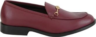 Twinset Mocassino Bordeaux - Dames - Loafers - Rood - 38 EU - Leer - Schoenen