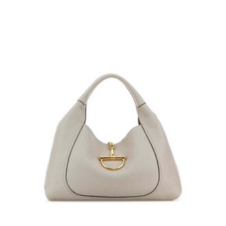Gucci Light Grey Leather Large Gucci Softbit Shoulder Bag Sphinx Calf Skin Borse A Mano