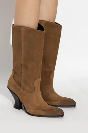 Diesel Heeled Boots D-LUFFY-75-TUBE, Womens, Brown