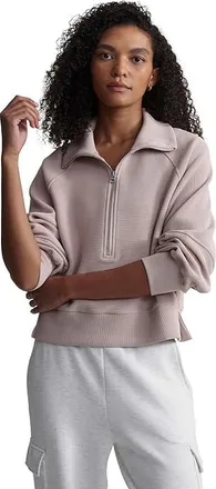 Varley Milano Half Zip Sweat Womens Sweater Shadow Grey : XL, Cotton/Polyester