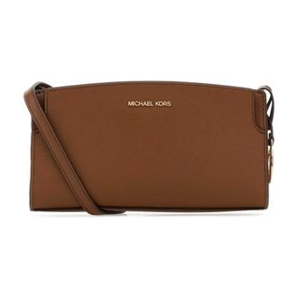 Michael Kors Cross Body Bags, female, Brown, Size: ONE SIZE Becca Small Saffiano Leather Crossbody Bag