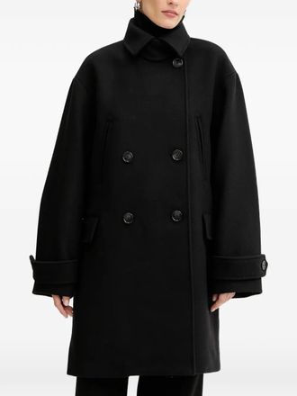 BOSS single-breasted coat - women - Polyester/Wool/Polyester/Viscose - 34 - Black