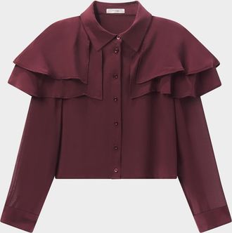 Frame Denim The Silk Cape Blouse