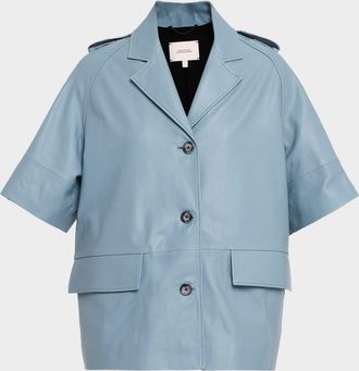 Dorothee Schumacher Sleek Statement I Lambskin Leather Coat