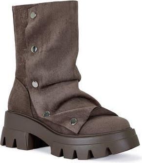 Azalea Wang Bharti Lug Sole Bootie in Brown at Nordstrom Rack, Size 7.5