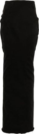 Entire studios Channel denim maxi skirt - women - Cotton/Spandex/Elastane - L - Black