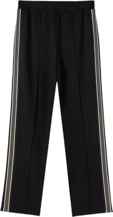 Oltre Joggingbroek met tweekleurig tape - Dames - Straight fit broeken - Zwart - XL - Polyester - Broeken