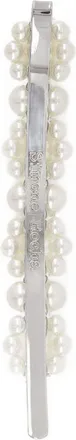 Simone Rocha Womens Pearl-Beaded Flower Hair Clip White Pins Claws & Clips